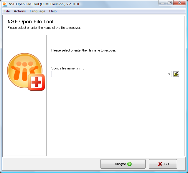 NSF Open File Tool Screenshot